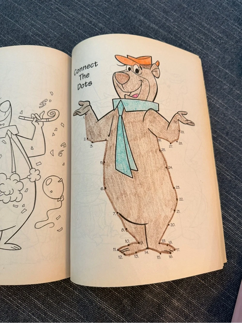 Vintage Yogi Bear Jumbo Coloring Activity Book Hanna Barbera Landoll’s
